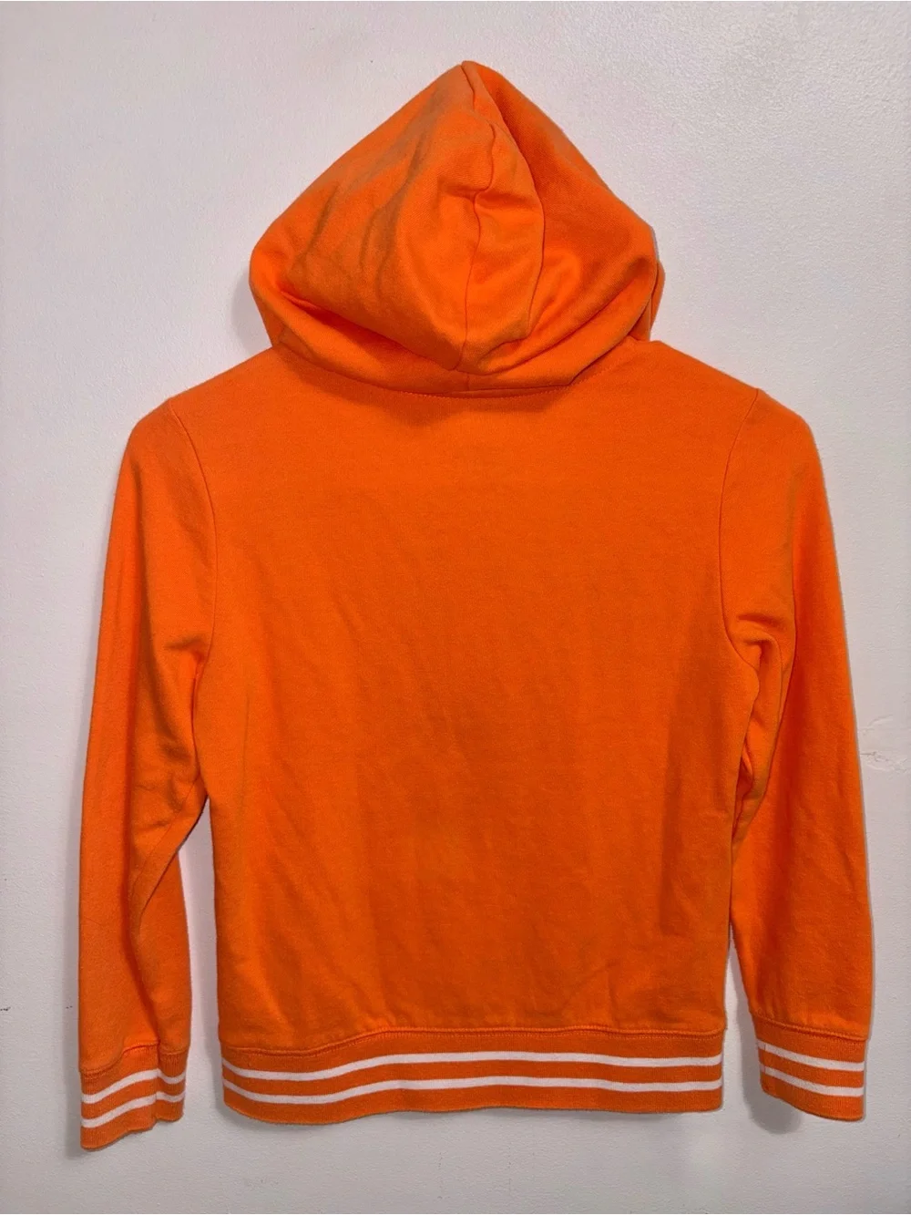 Justice Orange Hoodie with Blue 'HOOPS' Graphic